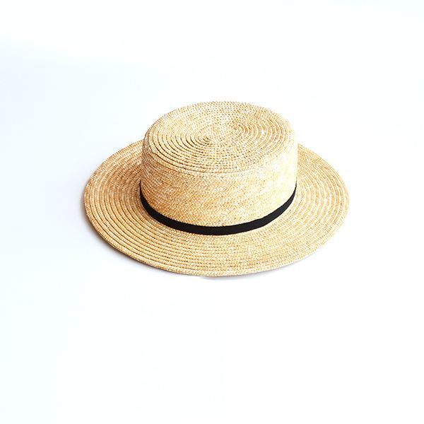 画像1: COMESANDGOES / 10mm WHEAT BRAID BOATER HAT