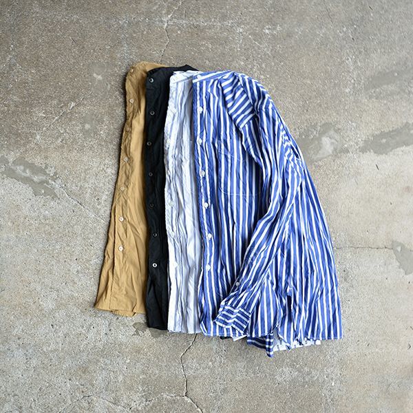 画像: *A VONTADE / Banded Collar Shirts "80/2×60 Typewriter"