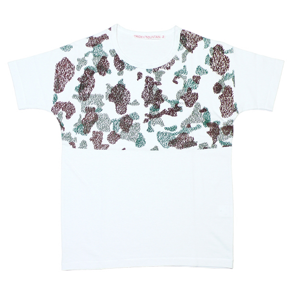 画像1: トリッキーマウンテン/“GRASSY CAMO” SHORT SLEEVE TEE (TM1109-C ホワイト)