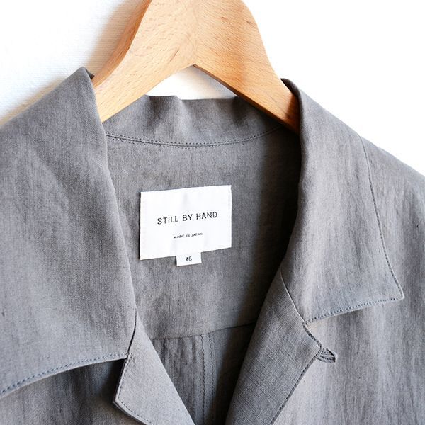 画像: STILL BY HAND / Linen Open Collar S/S Shirts