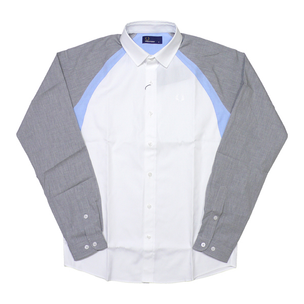 画像1: フレッドペリー/切替長袖布帛シャツ（F4099-10）