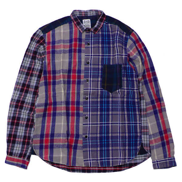 画像1: シュペリオールレイバー/ スモールカラー・チェックシャツ クレイジーパターン（13AW-SL203）