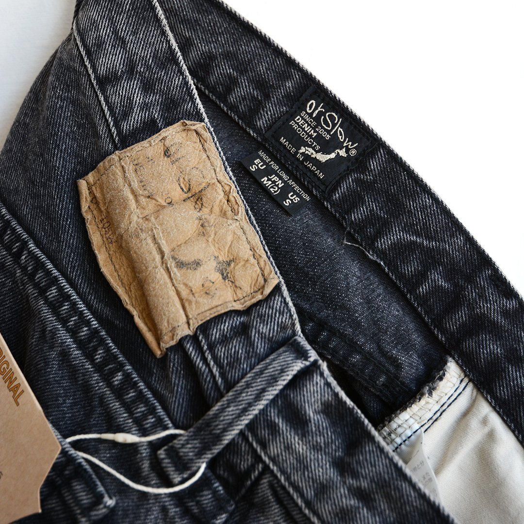 画像: orSlow / 105 90’s Black Denim(Stone Wash) (01-1050W-D61S)