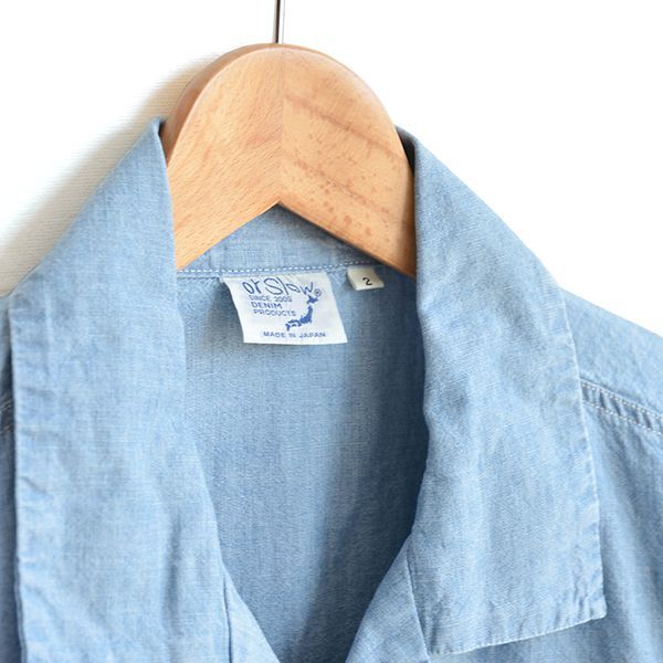 画像: orslow / US NAVY OFFICER HALF SLEEVE SHIRT CHAMBRAY BLEACHED