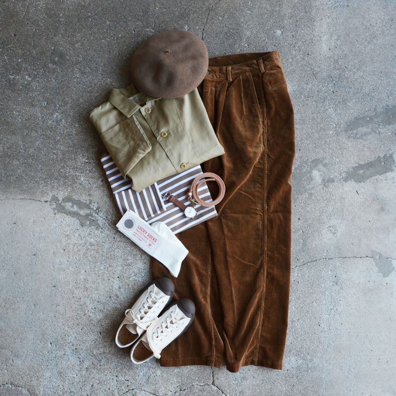 画像: orSlow / TWO TUCK CORDUROY PANTS