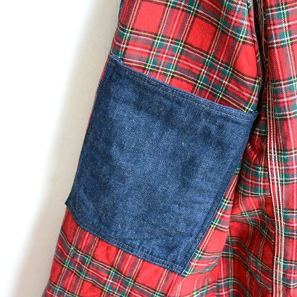 画像: orSlow / Lining 1950's Coverall Denim OW+Check