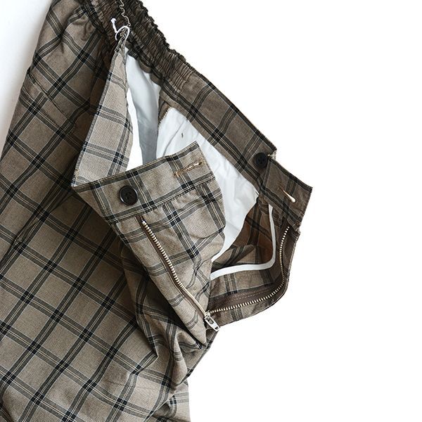 画像: EEL products / SUN PANTS -Brown Check-（E-22206B）