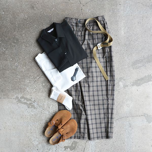 画像: EEL products / SUN PANTS -Brown Check-（E-22206B）