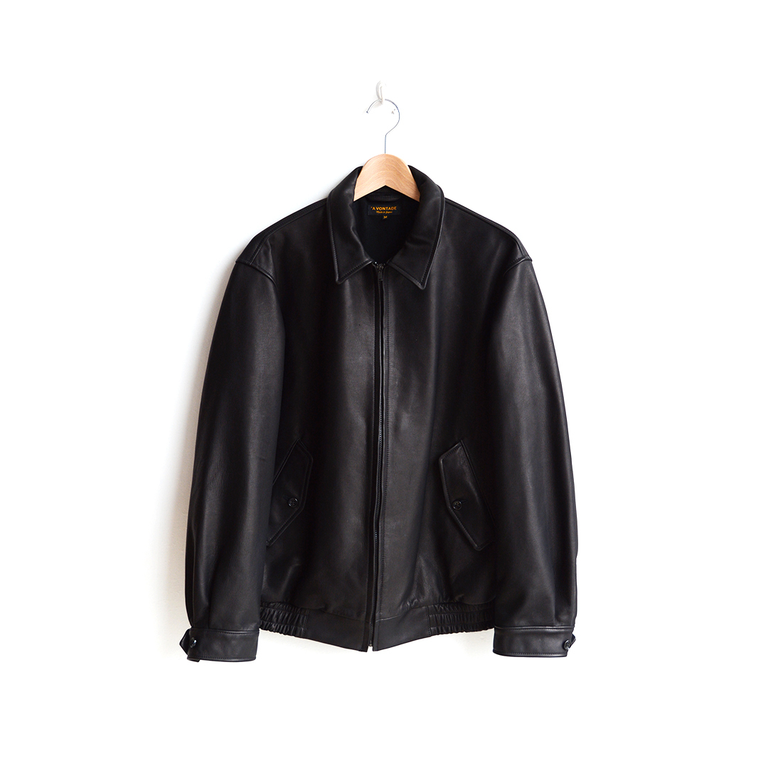 画像1: *A VONTADE / Leather Harrington Jacket (RD-0116)