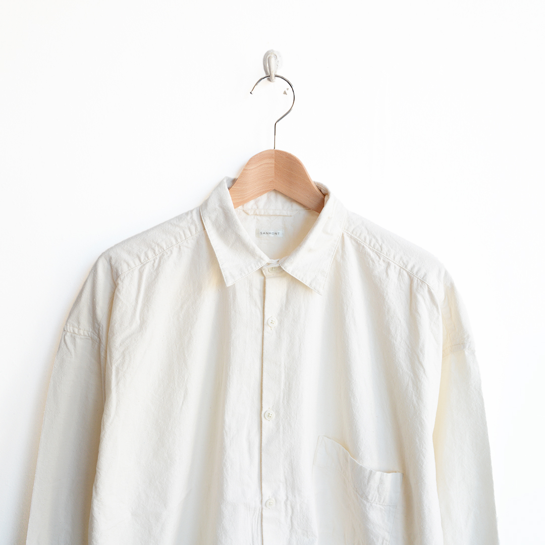 画像3: SANMONT / COTTON/SILK REGULAR COLLAR SHIRT (SSA0201)