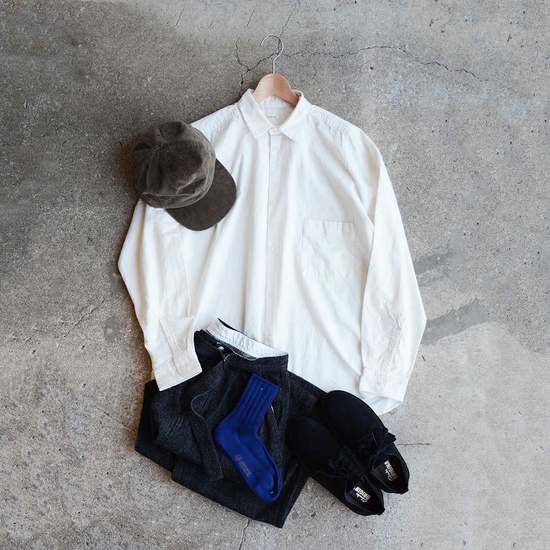 画像: SANMONT / COTTON/SILK REGULAR COLLAR SHIRT (SSA0201)