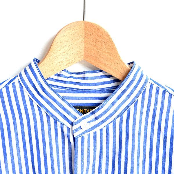 画像: *A VONTADE / Banded Collar Shirts -Cotton/Linen Chambray-