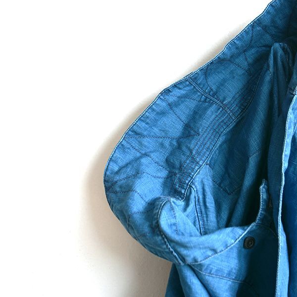 画像: *A VONTADE / Indigo Linen Pullover Shirts S/S