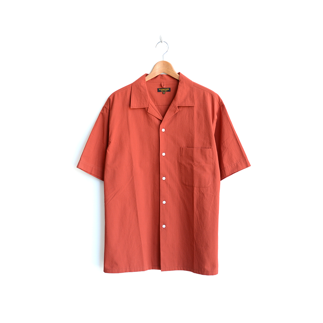 画像1: *A VONTADE /Open Collar Shirts SS -Cotton/Linen Hard Twist Weaher - (VTD-0383-SH)