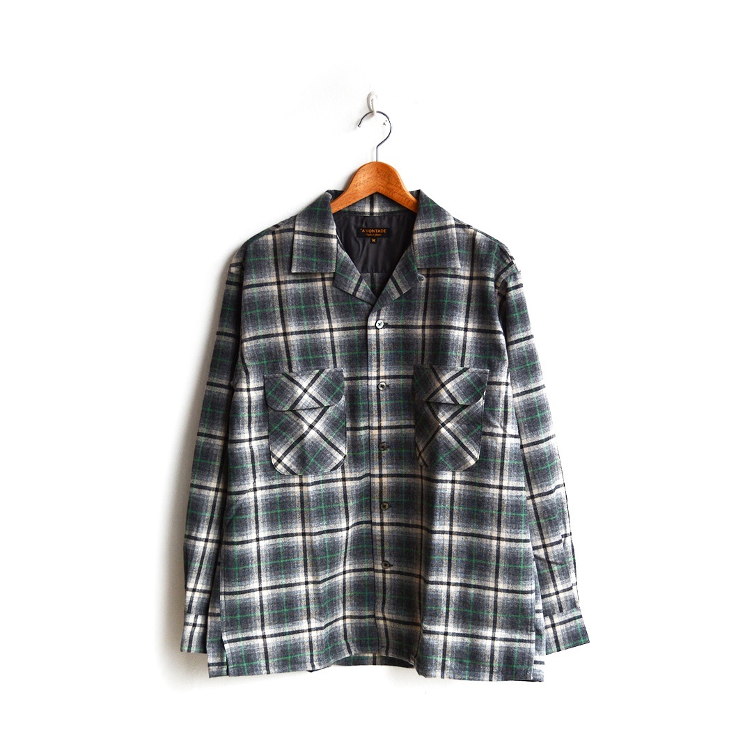 画像1: *A VONTADE /Wool Plaid Open Shirts