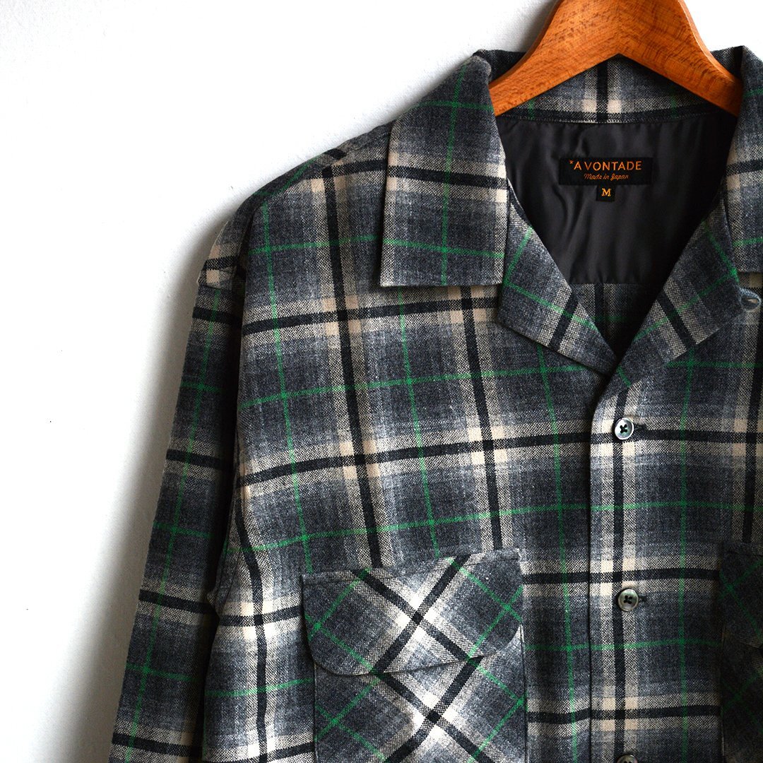 画像4: *A VONTADE /Wool Plaid Open Shirts