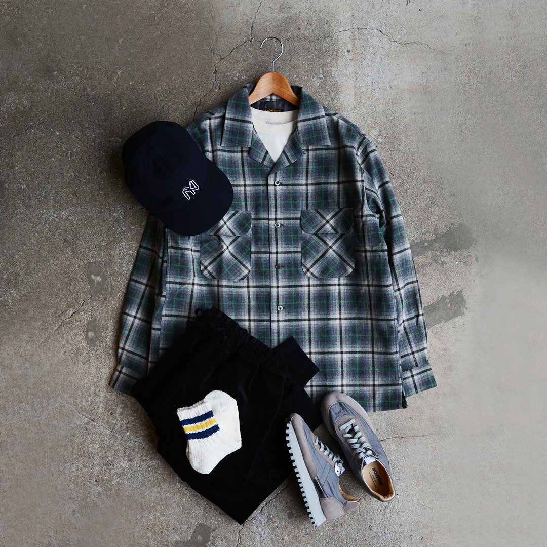 画像: *A VONTADE /Wool Plaid Open Shirts