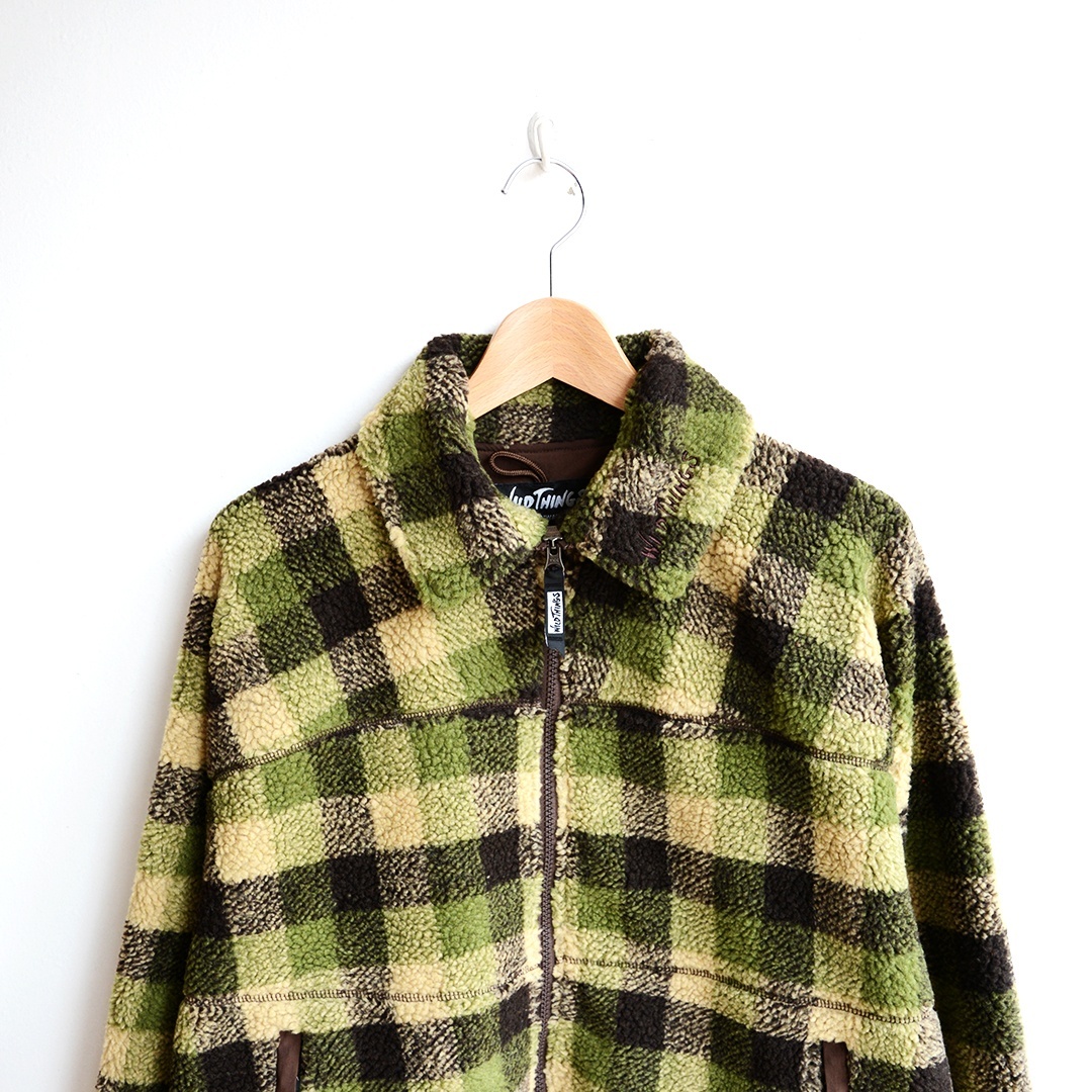 画像5: WILD THINGS / FLUFFY CHECK BOA JACKET（WT26127AD）