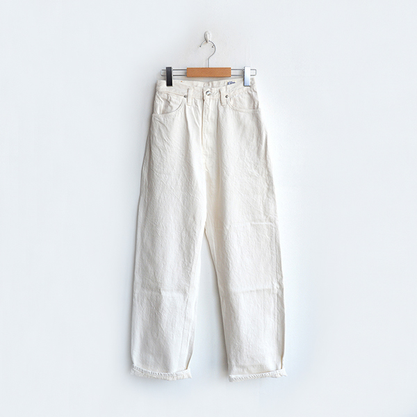 画像1: orSlow / JASMIN High Waist Denim Pants "WHITE"(00-1040-69)
