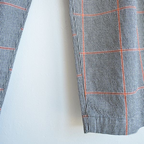 画像: HARVESTY / CHECK-PATTERN EGG TUCKED PANTS