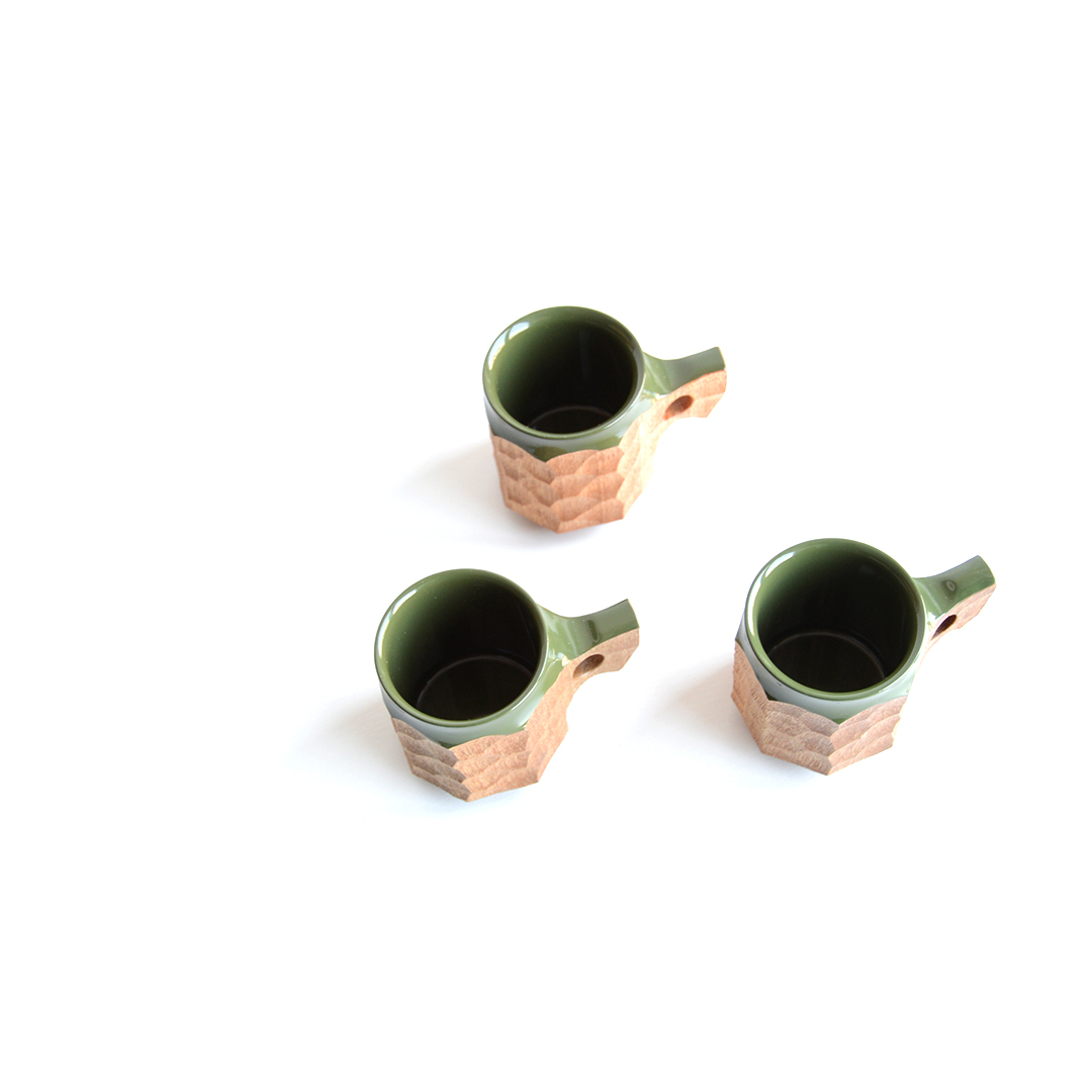 画像: AKIHIRO WOOD WORKS / jincup Urushi Hybrid Green mini ※ご購入条件付き